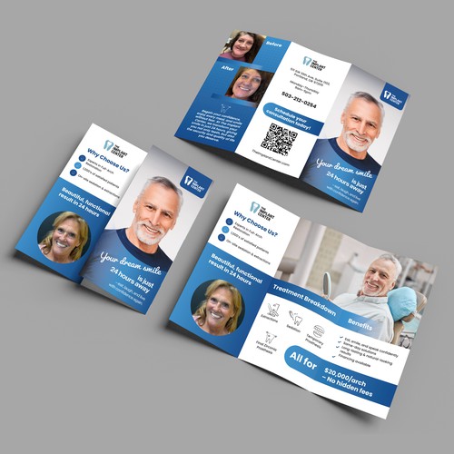 Clean & Modern Tri-Fold Brochure for Dental Specialist