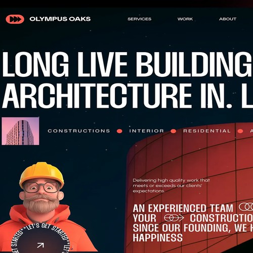 Long live Buildings Website design 