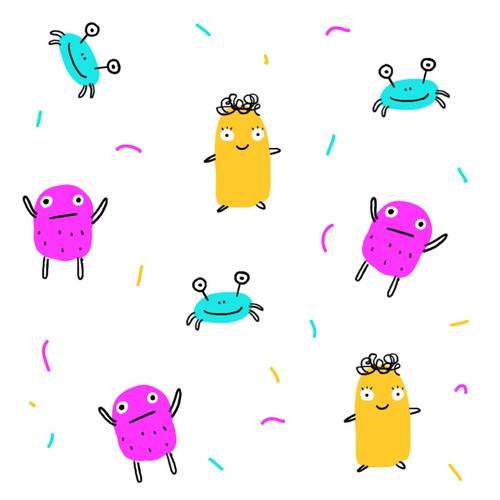 fun colorful pattern design illustration for kids