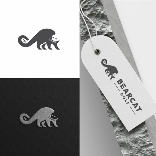 Negative space Bearcat logo