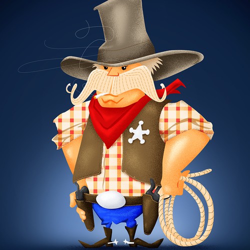 Cowboy character illustration