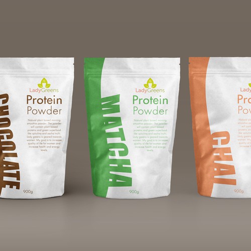 Minimal Packaging For Woman's Protein Powder