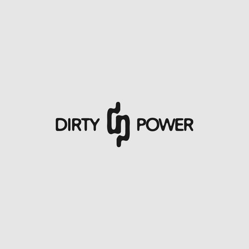 simple logo for Dirty Power (hard rock band/trio)