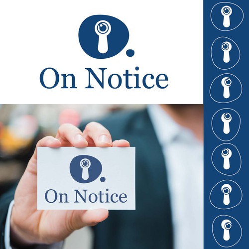 on notice logo design