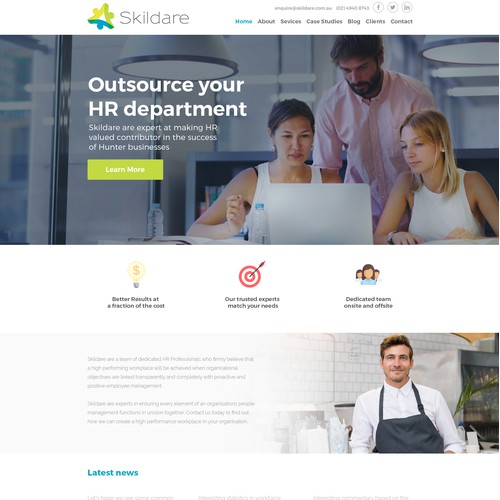 Web design for HR Company