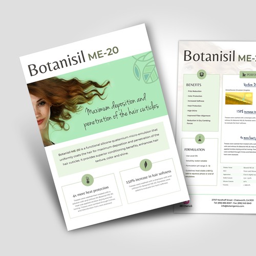 Flyer for beauty product