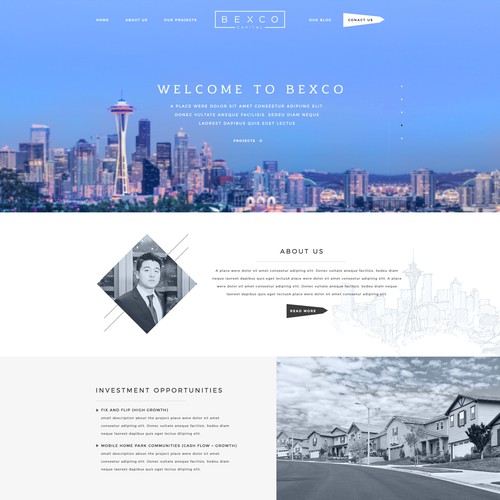 Stunning Web design Concept for a Real Estate Investment Firm