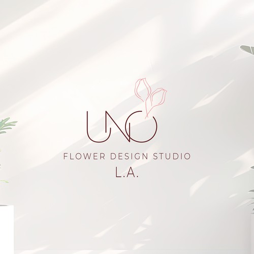 Logo design for flower design studio