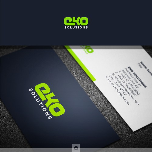 logo and business card design for Eko Solutions
