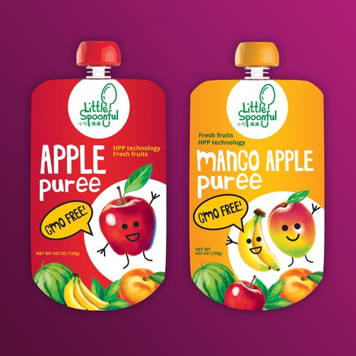 Packaging design  for fruits puree