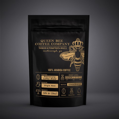 handcrafted, small batch specialty coffee package design