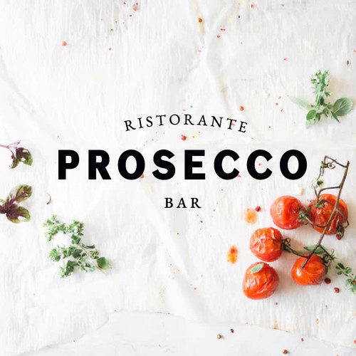 Bold logo for restaurant bar Prosecco