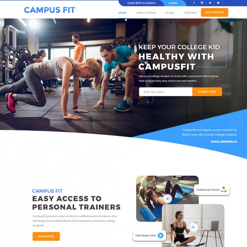 Campus Fit Website Design