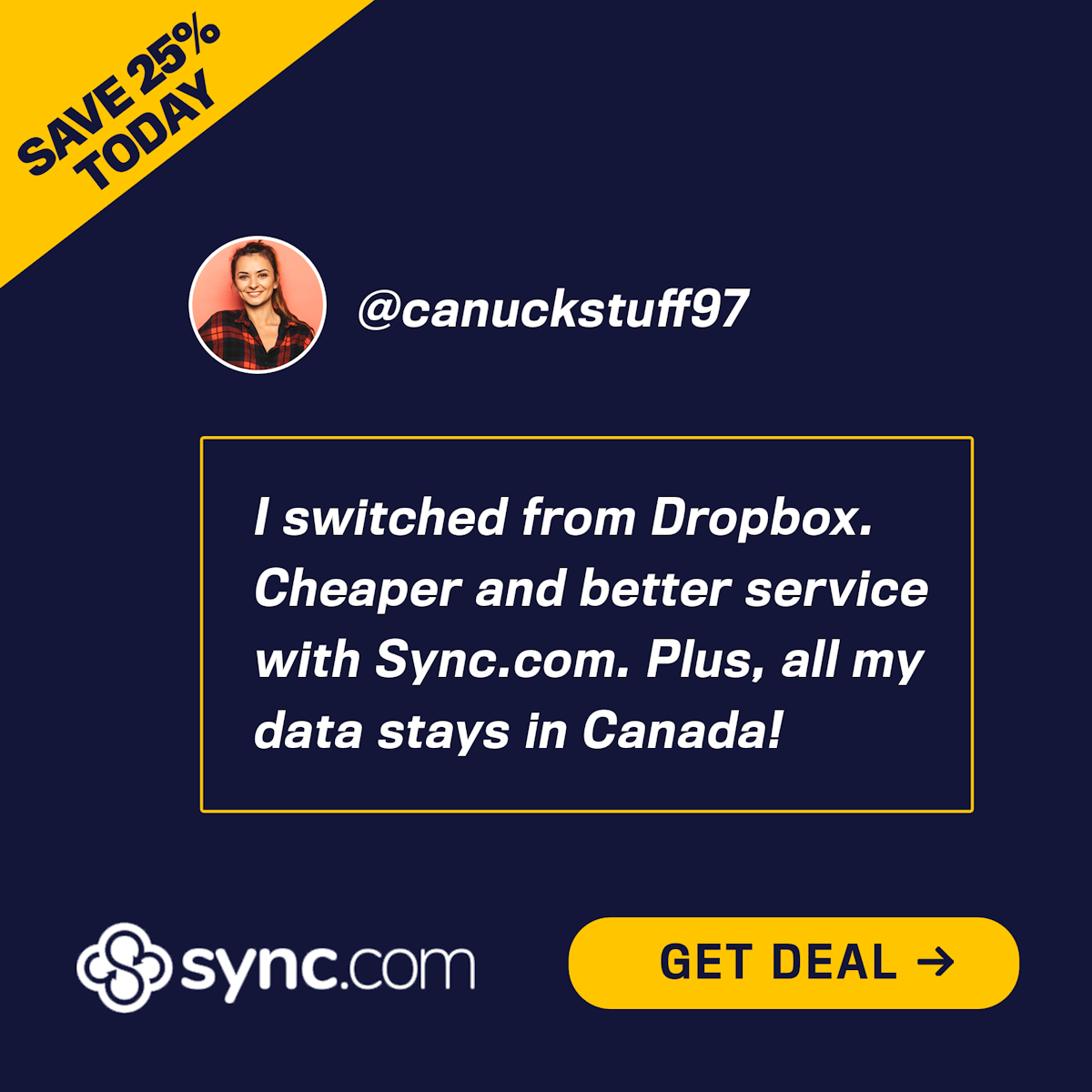 Canadian Cloud Storage Facebook Ad