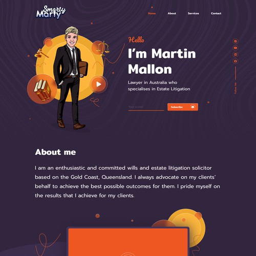 Personal website for a lawyer