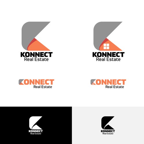 Minimal but colourful logo for Konnect real estate