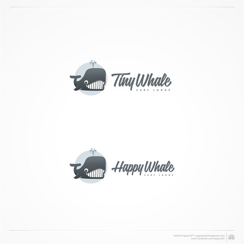 Tiny Whale Surf Lodge logo design