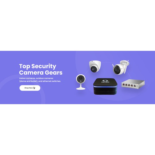 Banner for security camera gears