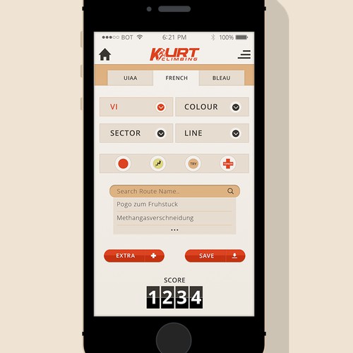 Design a mobile app for sport climbing!