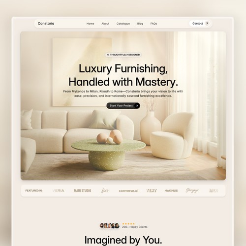 Constaria - A High-End Interiors Furnishing Website