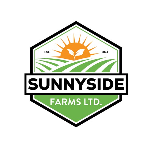 Bold logo design for "Sunnyside Farms Ltd."