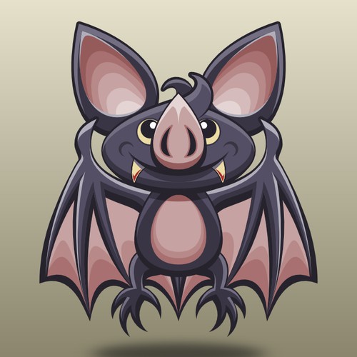 Bat mascot and logo for gaming service