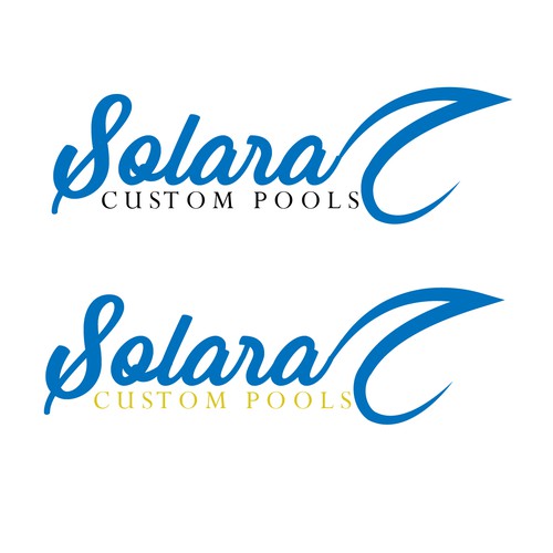 Classy logo for Custom Pool