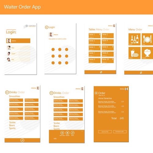 Window mobile app for restaurant software 