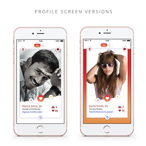 Profile screen proposal for social app