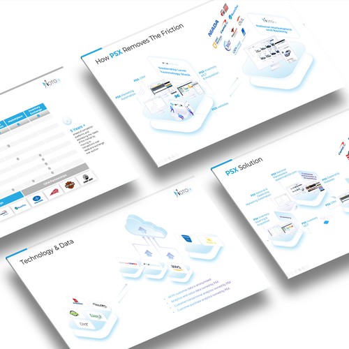 Clean simple design for a power point for the auto industry