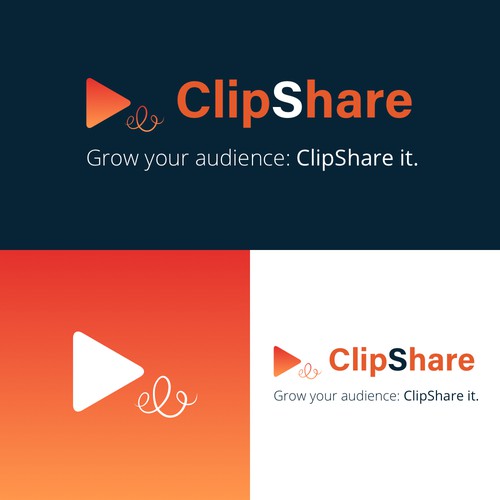 Modern, playful and bold logo for video-sharing platform