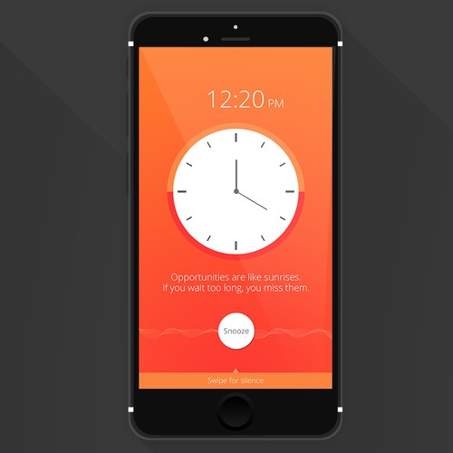 Create a Simple, Clean, Modern, Warm Alarm Clock iOS App