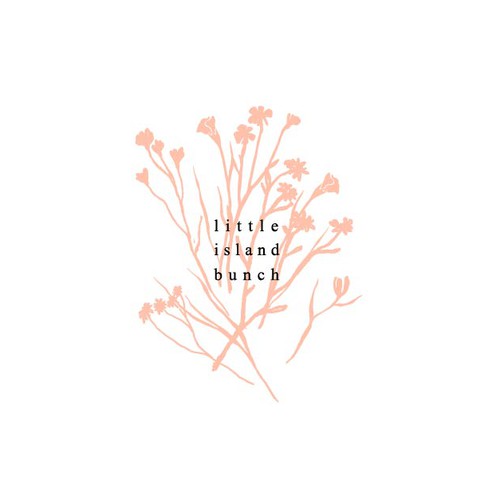 Logo concept for flower shop Little island bunch.