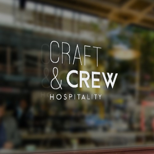 Typography based logo for Craft & Crew Hospitality - Chosen as a Finalist