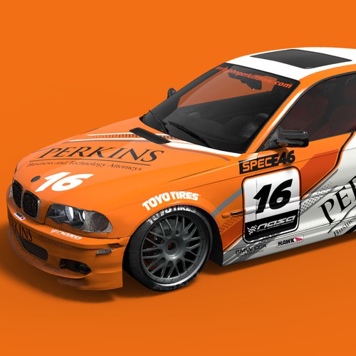 Car wrap - law firm - racing car