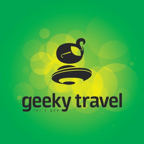 Create a worldwide brand logo for our Geeky travel plans!