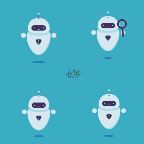 Robot Animated stickers 