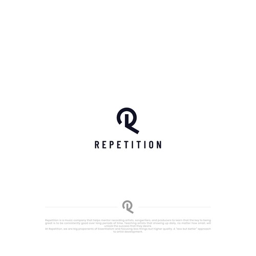 Minimal logo for  a music company.