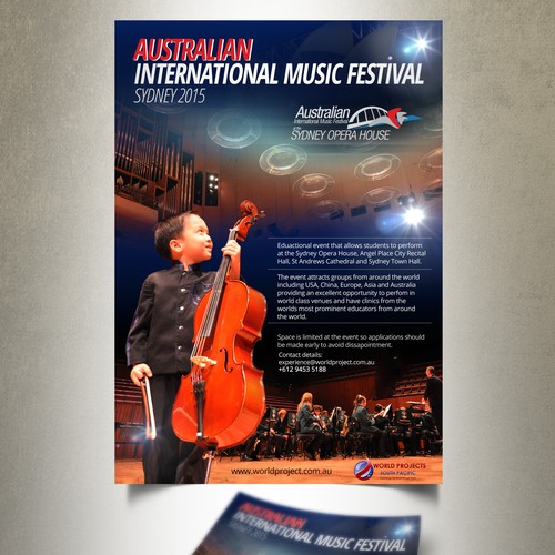 Create a flyer for the Australian International Music Festival