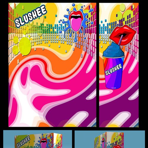 Create artwork for a slushee machine / kids zone