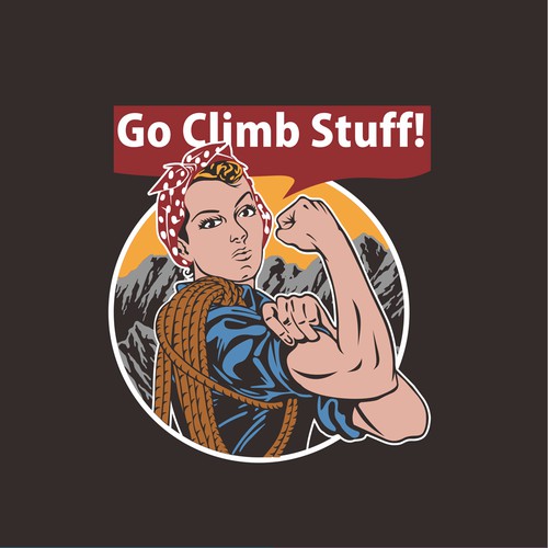 inspiring Women's climbing tee shirt