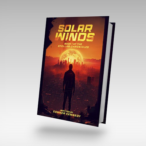 A Book Cover Design for Solar Winds