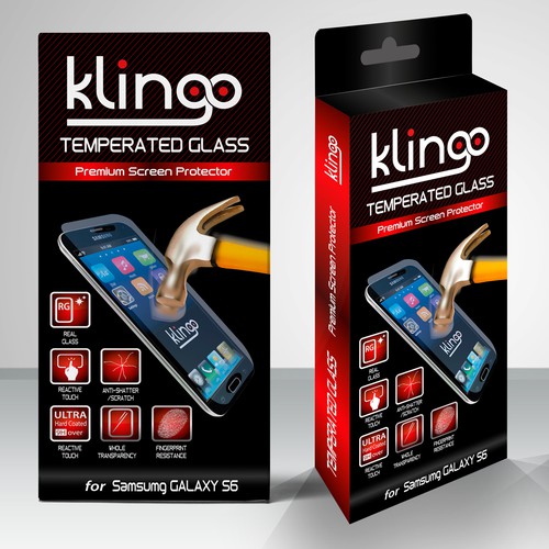 Help us to create a smartphone tempered glass protector packaging for our Brand Klingo ! We need you