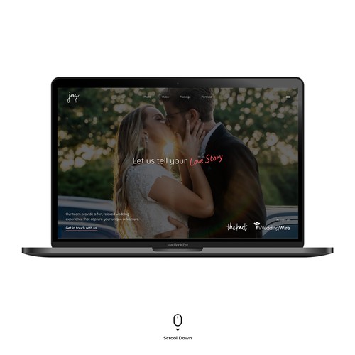 Joy Photo And Video Web Design Concept