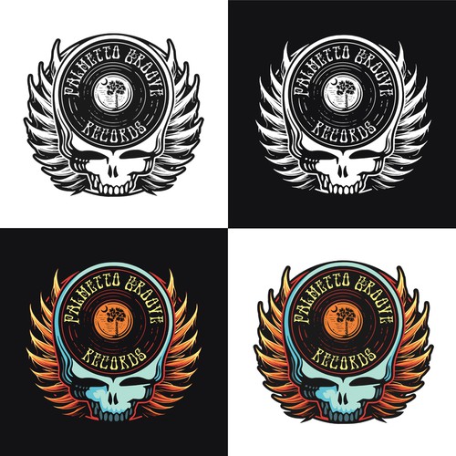 Palmetto Groove Sticker and T-shirt Design