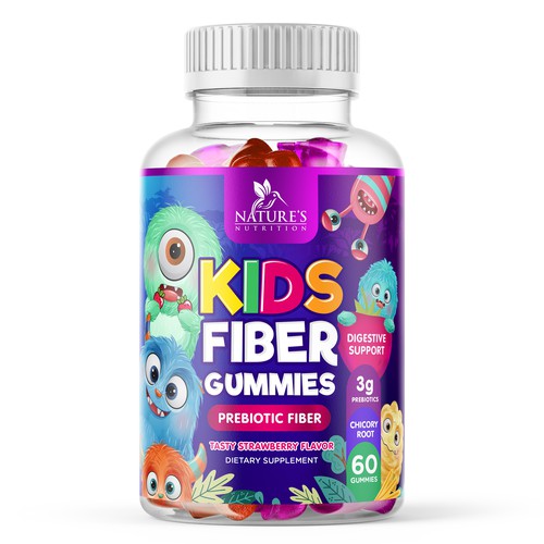 Kids Fiber Gummies Supplement Design