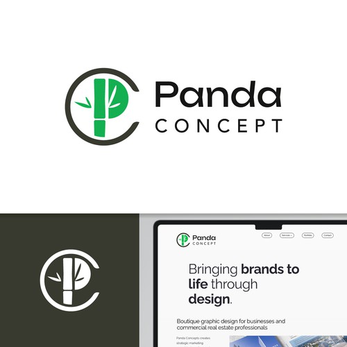 Minimal Panda Concept Logo