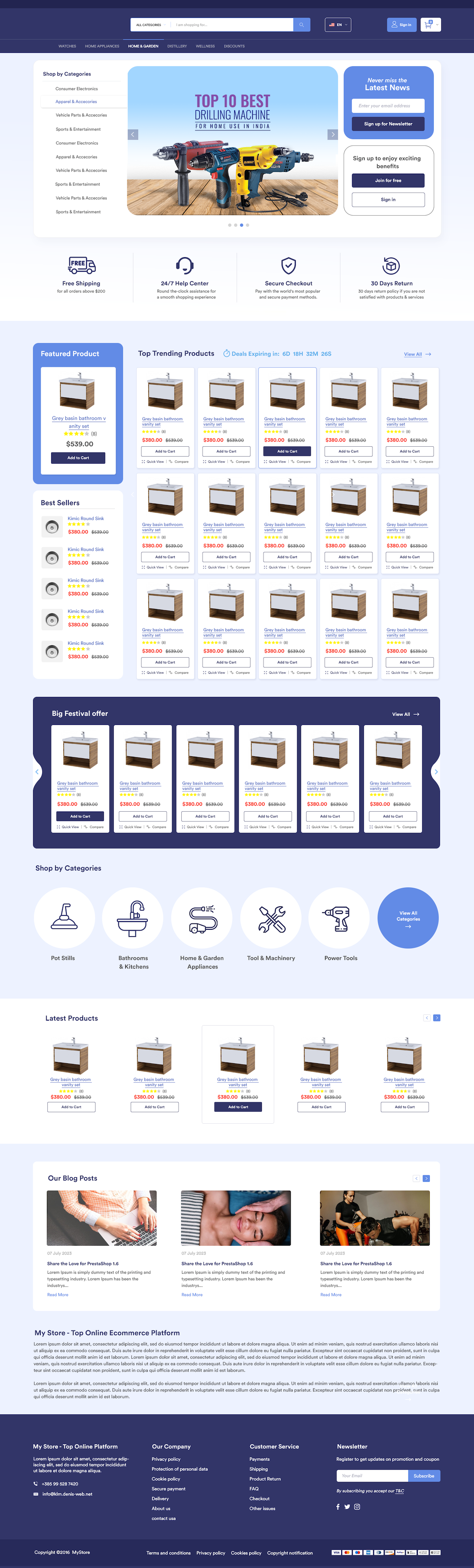 E-commerce website design
