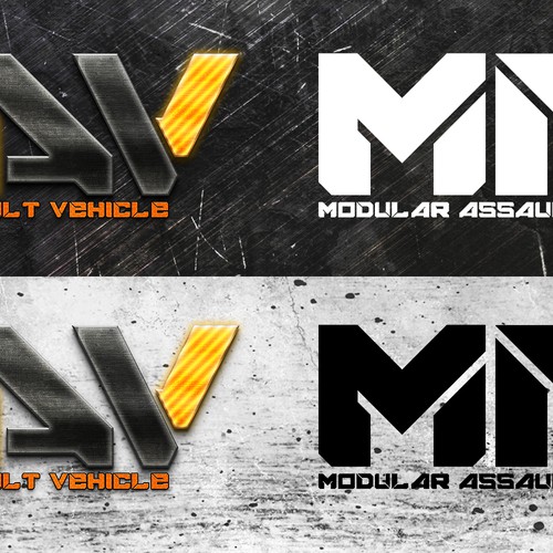 Modular assault vehicle game logo