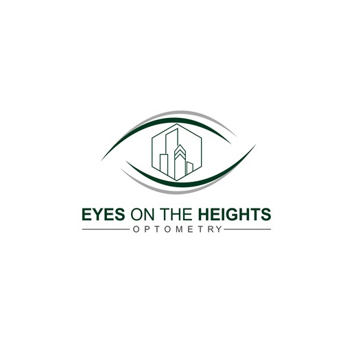 Eye catching logo for "Eyes on the Heights Optometry"